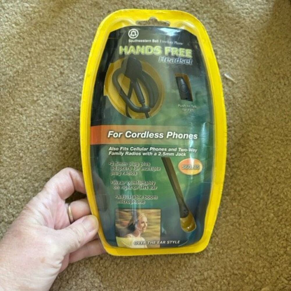 Southern Bell S60235 Handsfree Headset For Cordless Phones *New*